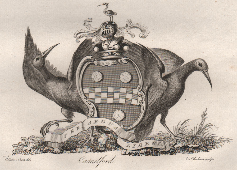 COMELFORD. Coat of Arms. Heraldry 1790 old antique vintage print picture